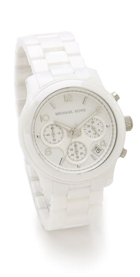 white michael kors watch cheap|michael kors white ceramic watch.